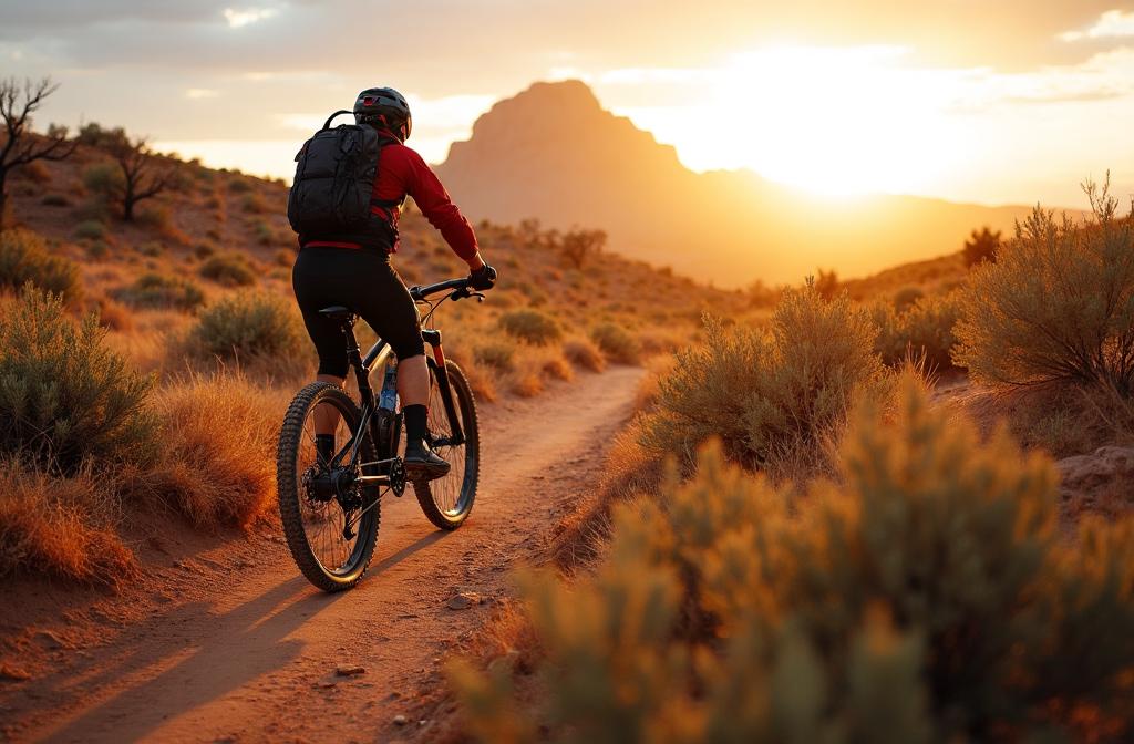 Mountain biking at 18 Road North Fruita Desert trail system